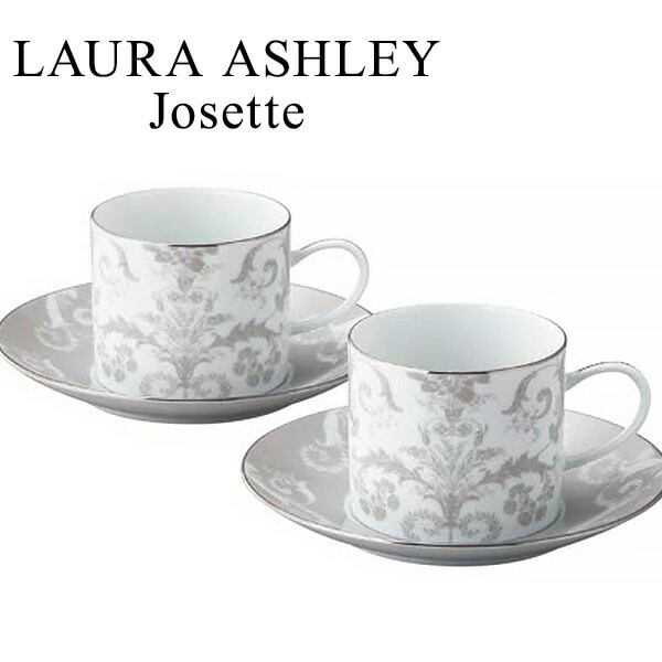 ペアコーヒーセット ローラアシュレイ ジョゼッテ LA30-1 食器セット カップ＆ソーサー 碗皿 r8a