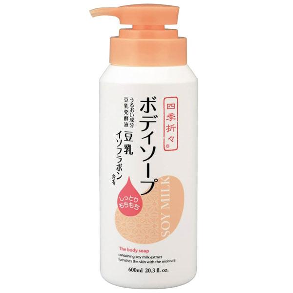 熊野油脂 四季折々 豆乳イソフラボン ボディソープ 600ml 16本セット 【ケース販売】