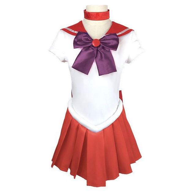 【品質保証 一部分3日出荷】子供用 美少女戦士セーラームーン 火野レイ ひれい コスチューム コスプレ衣装 6点セット サイズ 120150cm