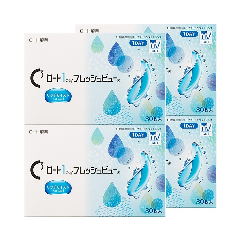 30枚入 [ 4箱 ] ロート ワンデー フレッシュビュー リッチモイスト