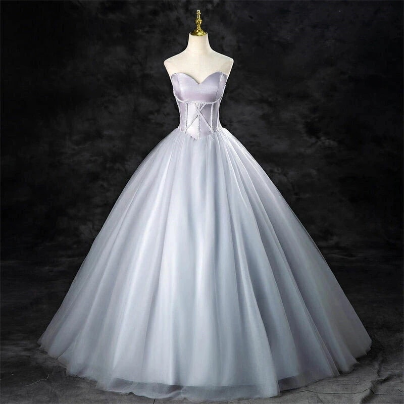 カラードレス ロングドレス パーティードレス シルバー グレー チュール ビスチェ シンプル ウェディングドレス ウエディングドレス 結婚式 二次会 花嫁 前撮り 演奏会 発表会 オフショルダー 披露