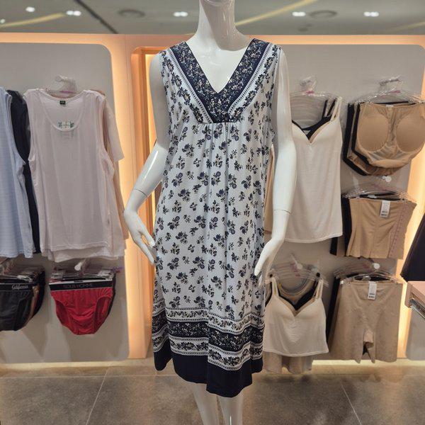 レーヨンフラワー捺染ホームウェアワンピースパジャマ SEV2560L_s