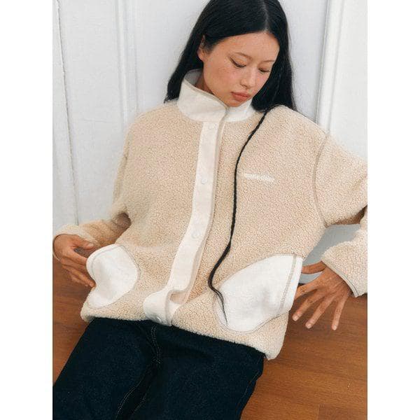 配色フリースジャンパー(MAFDJP03NLE)