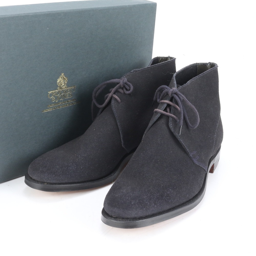 極美品 チャッカブーツ 6 レザー ブーツ レースアップ 靴 シューズ 革靴 ビジネス ローファー 紳士 スニーカー メンズ RRE CP2-1 中古