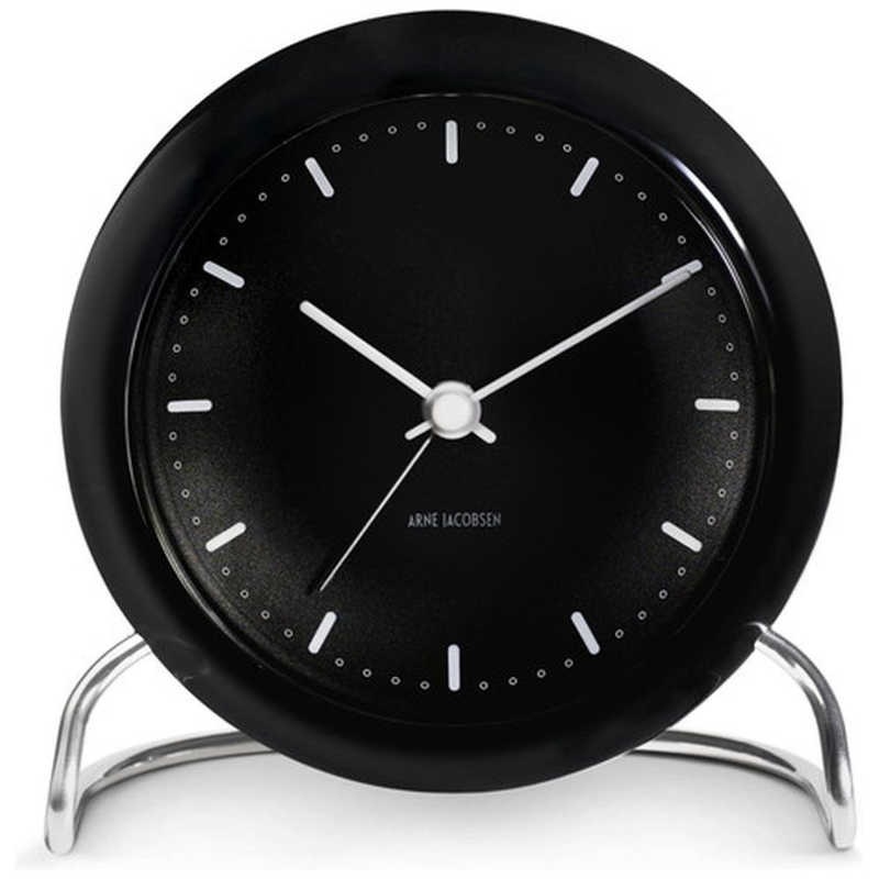 インテック　置き時計 City Hall Table Clock 11cm black ARNE JACOBSEN(アルネ ヤコブセン)　AJ43673