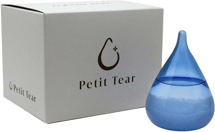 ストームグラス カラーガラス 手のひらサイズ 結晶 インテリア 置物( ブルー, レギュラー)