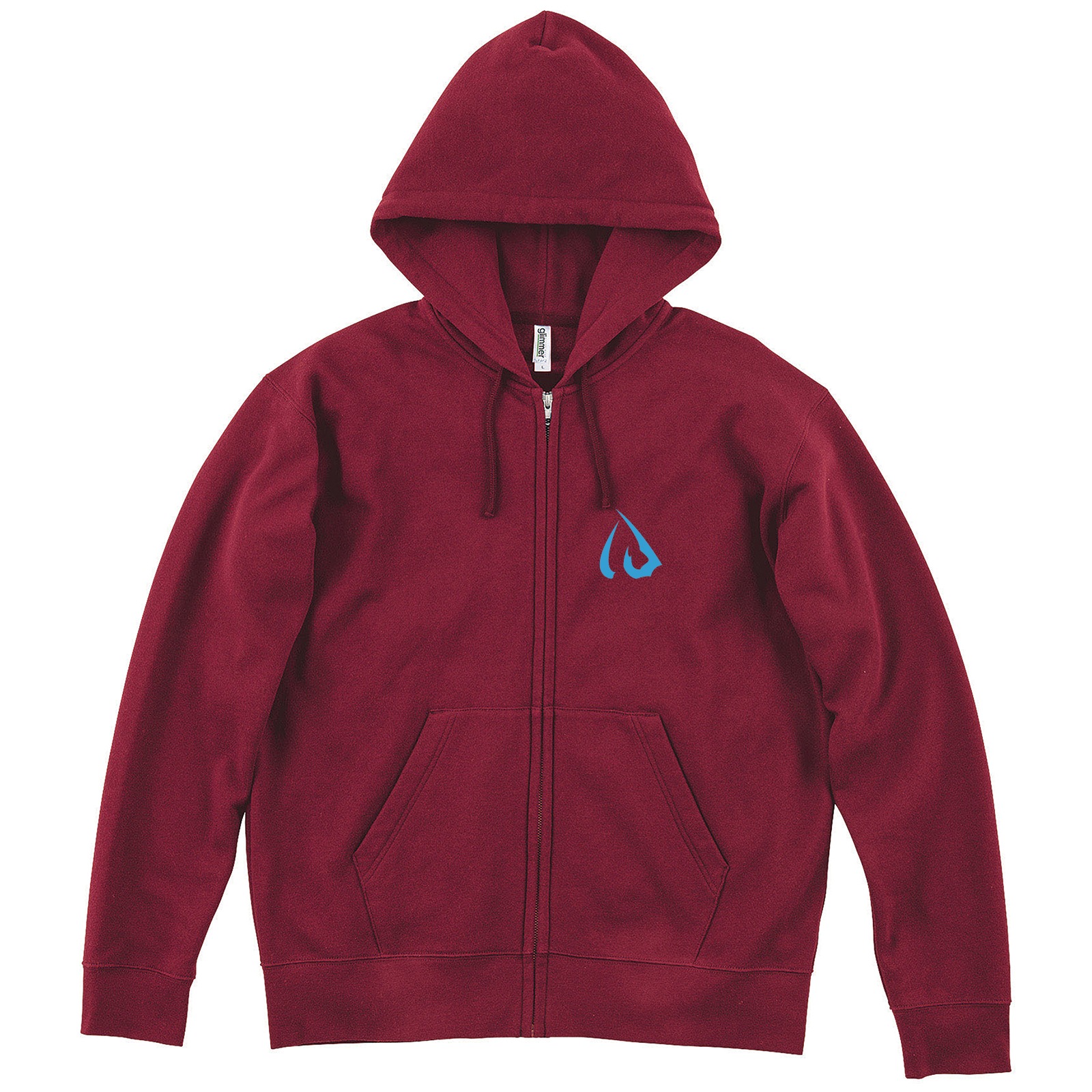 ID one (アイディーワン) ドライ裏フリースジップパーカー 10oz Are you happy ホワイト / ブルー