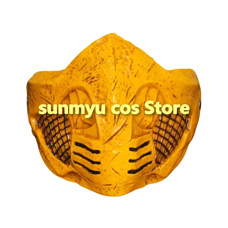 モータルコンバット イエロー マスク コスプレ道具　レジン材質