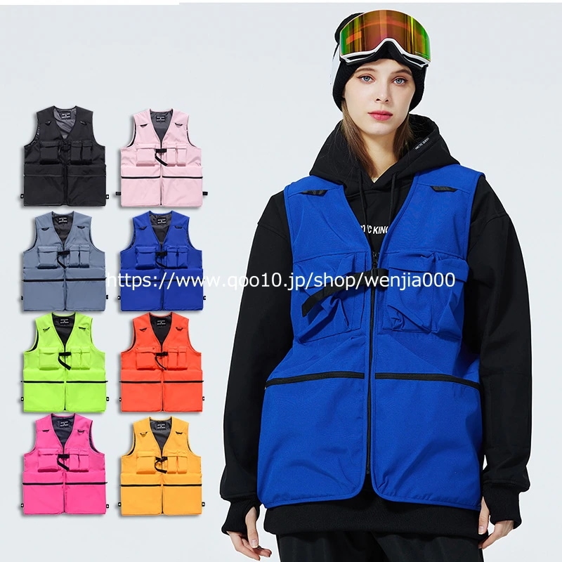 【急速出荷!】スノーボードウェア レディース メンズ ベスト スキーウェア スノーウェア スノボウェア トップス ジレ 袖なし 防水 防風 防寒 雪遊び 雪場 保温 A27