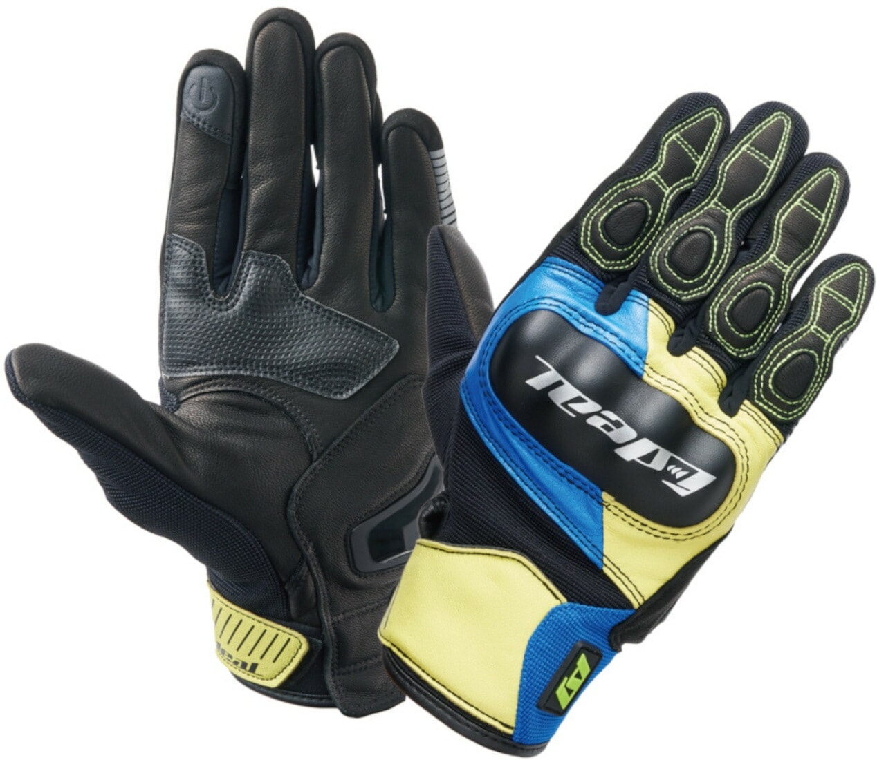 山城(yamashiro) IDEAL アイディール バイク用 グローブ 春夏モデル ID-015 HERITAGE (ヘリテージ) イエロー/ブルー/ブラック Sサイズ ID015/YLBLBK/S 5,075円