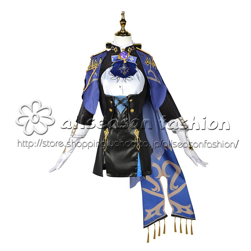 コスチューム原神 げんしん 風 クロリンデ Clorinde コスプレ衣装 ウィッグ 靴 コスチューム cosplay イベント 演出服 アニメ変装 仮装