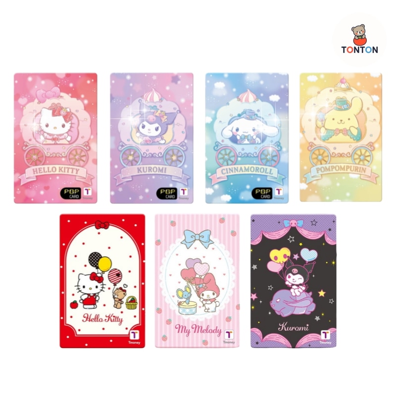 3個セット 韓国限定 クロミ•ハローキティ•シナモロールT-money Qoo10] 【NEW】サンリオ キャラクター T-m