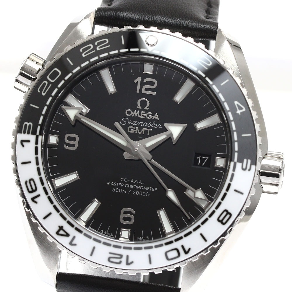 オメガ OMEGA 215.33.44.22.01.001 シーマスター プラネットオーシャン 600M GMT 自動巻き メンズ 保証書付き_901166【中古】