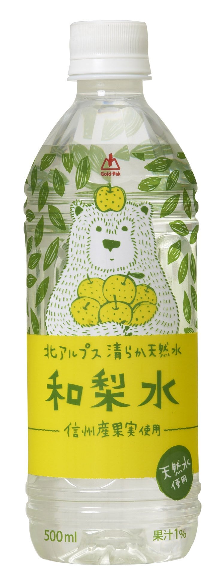 ゴールドパック 北アルプスの清らか天然水 和梨水 500ml×24本