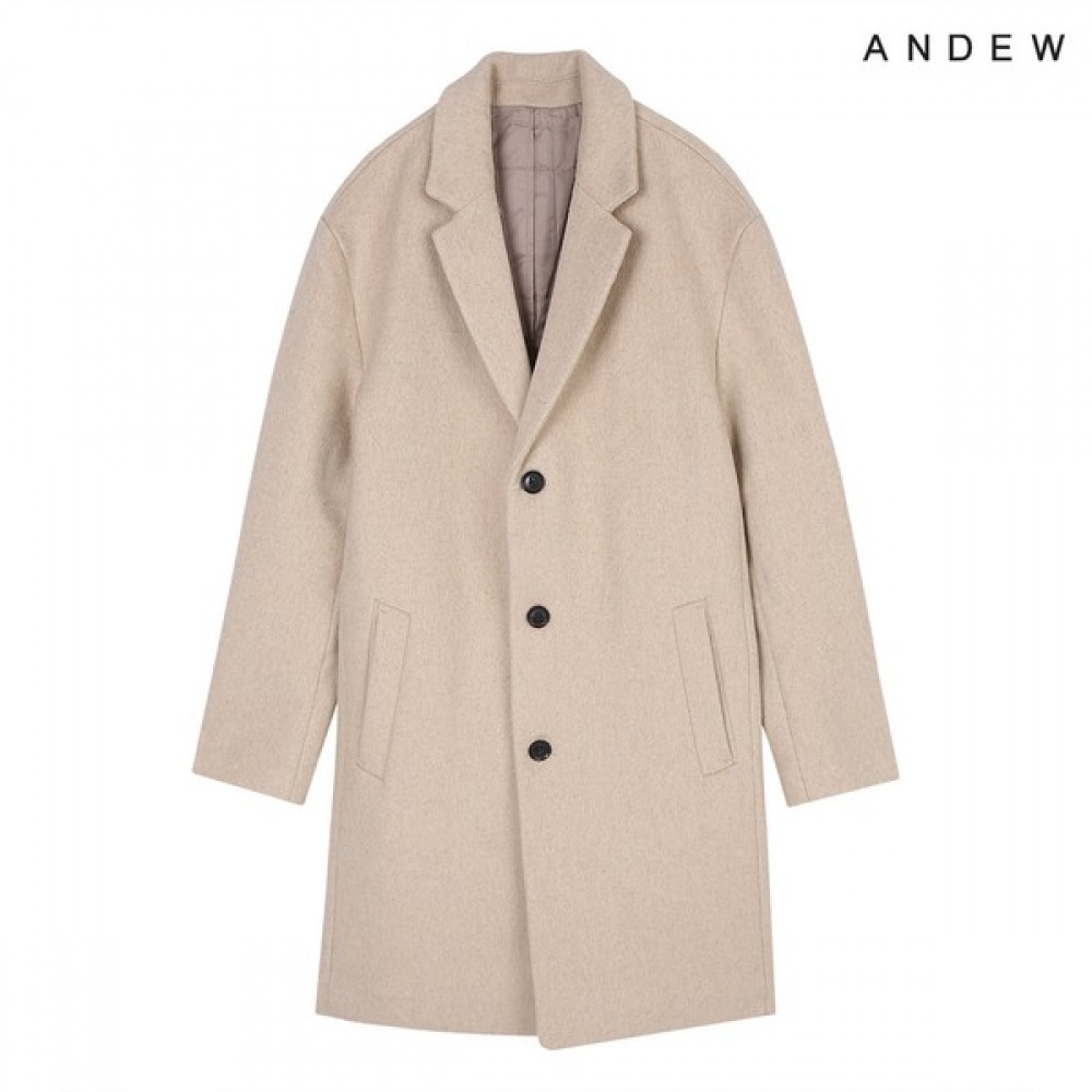 (アンデュー) メンズセミオーバーフィットシングルコート (O204Z1100P)