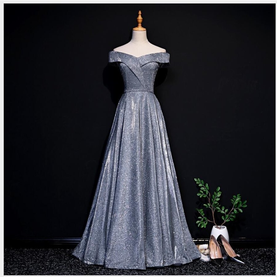 オフショルダー ウエディングドレス ロングドレス ナイトドレス パーディードレス 30代40代 ステ