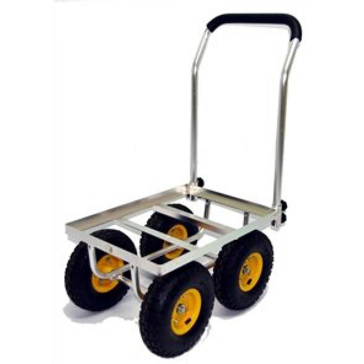 【I】【代引不可】アルミス(ALUMIS) アルミ製四輪ハウスキャリー AK-42 コンテナ1個積み エアータイヤ 【沖縄・離島不可】