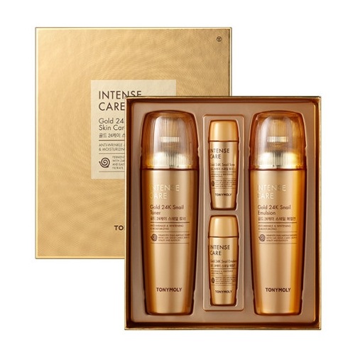 ギフトラッピング可-インテンスケア ゴールド 24K スネイル 2点セット