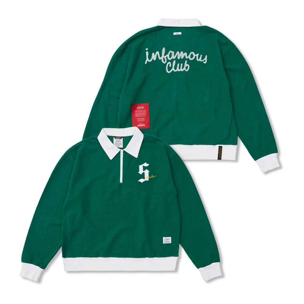 Infamous Club Insideout Oversized Collar T-shirts Green