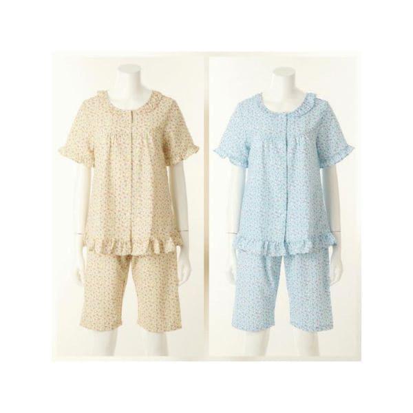 ヴィーナスイベント 均一価格 カップルパジャマ クール지지미 小花柄ナ염 女性パジャマ VPA4534W A_P414200253