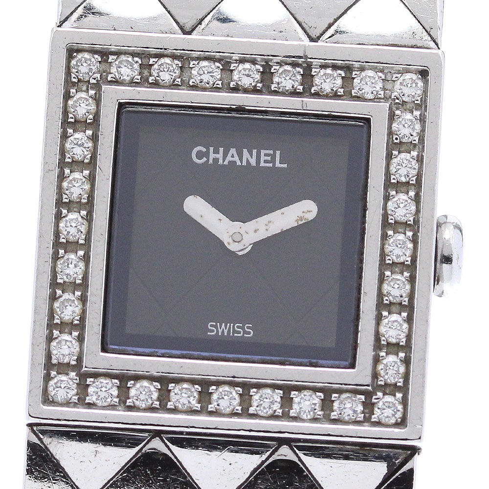 訳あり シャネル CHANEL マトラッセ ダイヤベゼル クォーツ レディース _838688【中古】