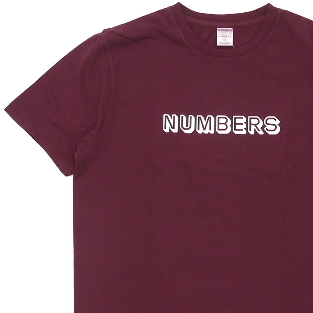 ナンバーズ Numbers 3-D WORDMARK-S/S T-SHIRT Tシャツ PORT バーガンディー 420-000403-053
