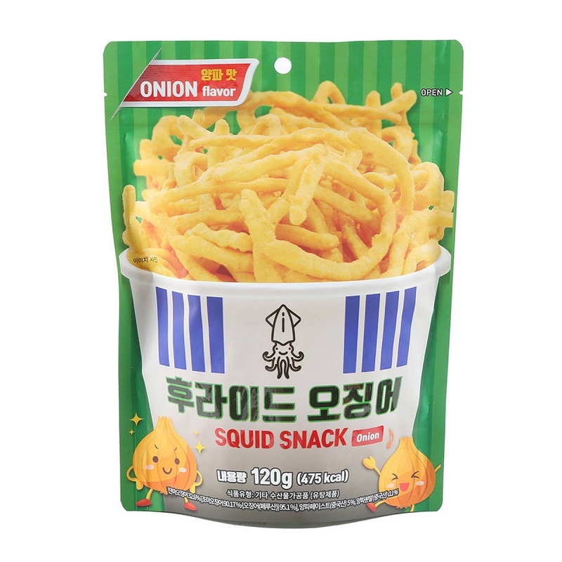 玉ねぎ味 フライド イカ 120gx2EA 양파맛 후라이드 오징어 120gx2EA