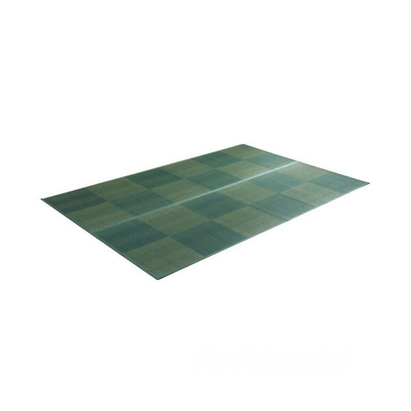 1031280041202 い草ラグ 花ござ カーペット 格子柄 ナチュラル シンプル 和室 お手入れ簡単 夏快適さらさら 本間4.5畳 (約286×286cm)レイクブルー メーカー直送