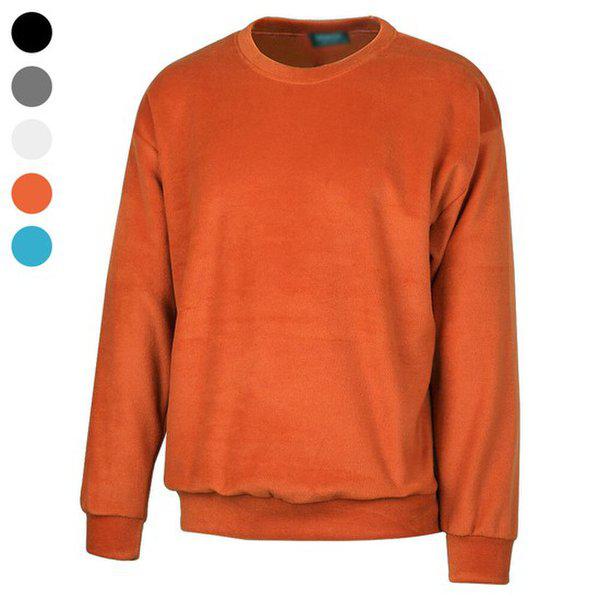 メンズ 軽シーズン 国内製作 フリース スウェットシャツ NE-L-TS-Q010-レンガ