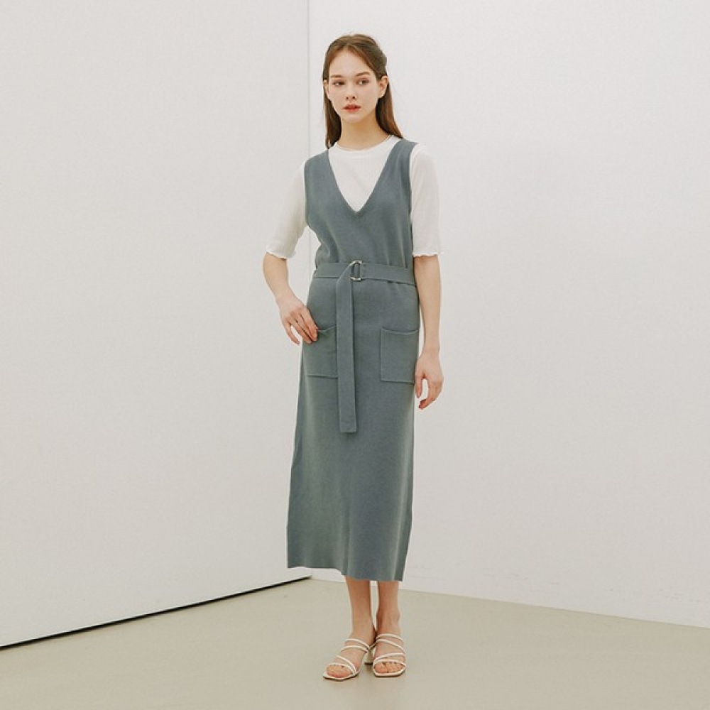 [フォレスト] オーバーオールニットワンピース（SY2OK80）