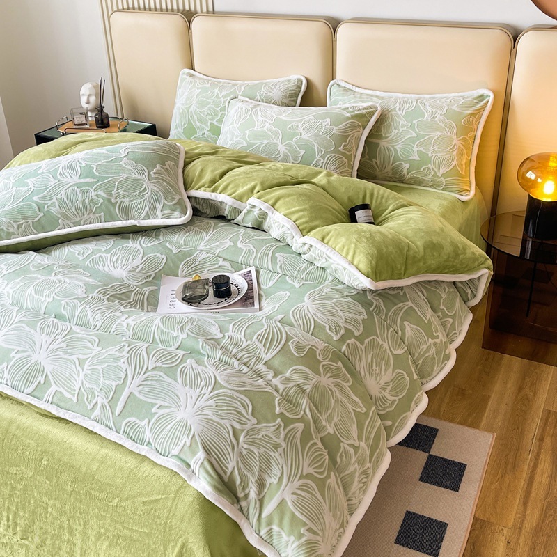 立体彫刻ミルクベルベット4点セット軽くて贅沢な秋冬の濃厚で温かいミルクベルベット4点セットファライウサギのぬいぐるみ