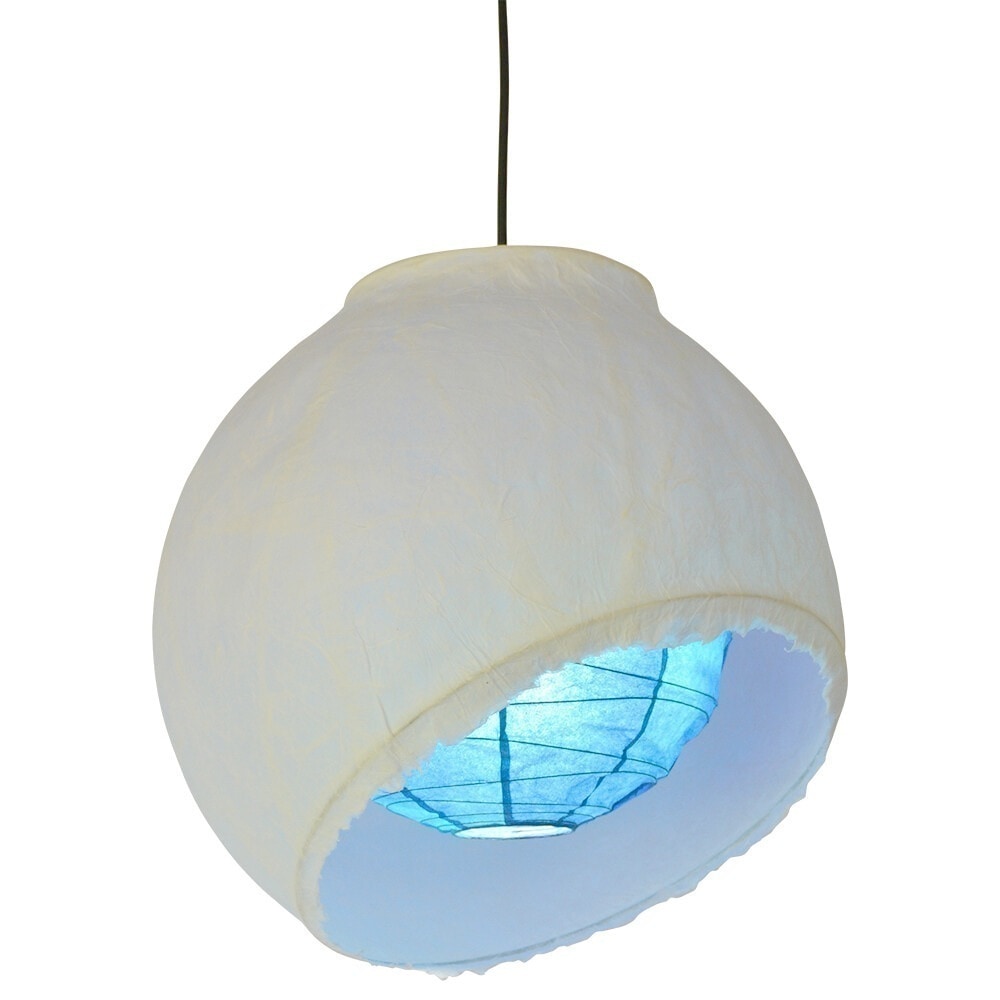 ペンダントランプ 和風モダン おしゃれ アジアン 明かり 照明器具 和紙 日本製 和室 レトロ シーリングライト 1灯 月のあかり 深海 LED対応