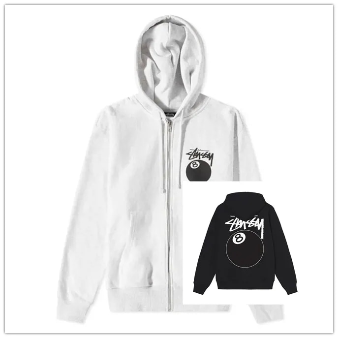 STUSSY 8 BALL ZIP HOOD 1974735 スウェット パーカー 並行輸入品