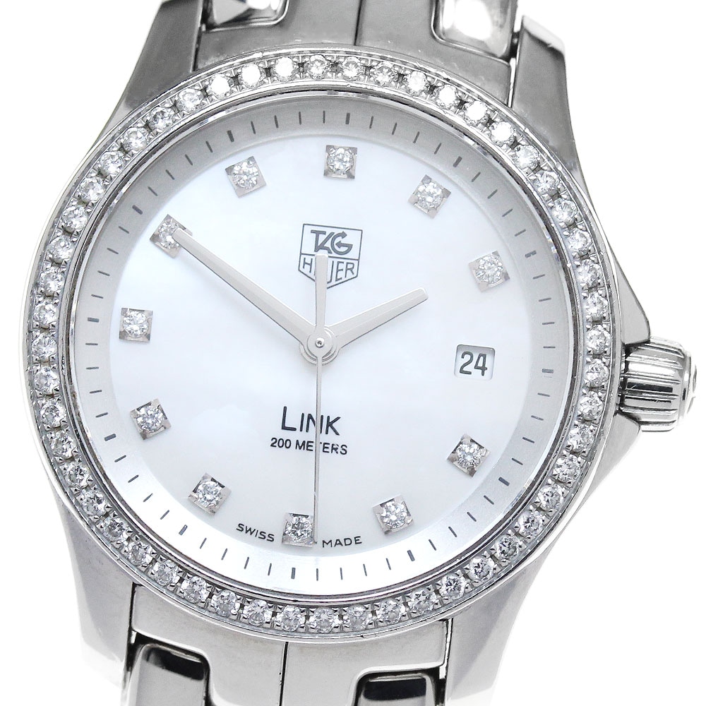 タグホイヤー TAG HEUER WJF1319 リンク 11P ダイヤべゼル クォーツ レディース _845342【中古】