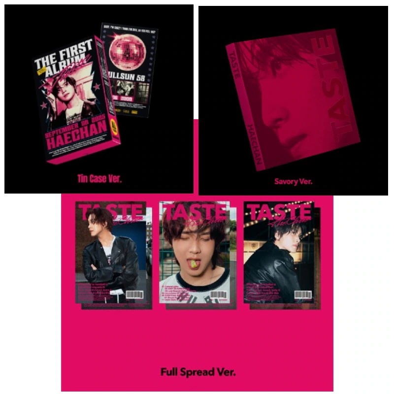 [MEGA] [5種セット] (Savory ver,Tin Case ver,Full Spread ver) NCT HAECHAN 1st Album [TASTE]