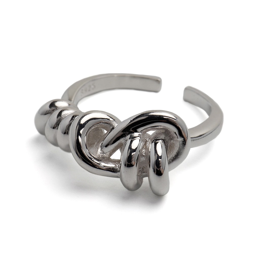 シルバー925 幾何学 ノットリング [cr621]