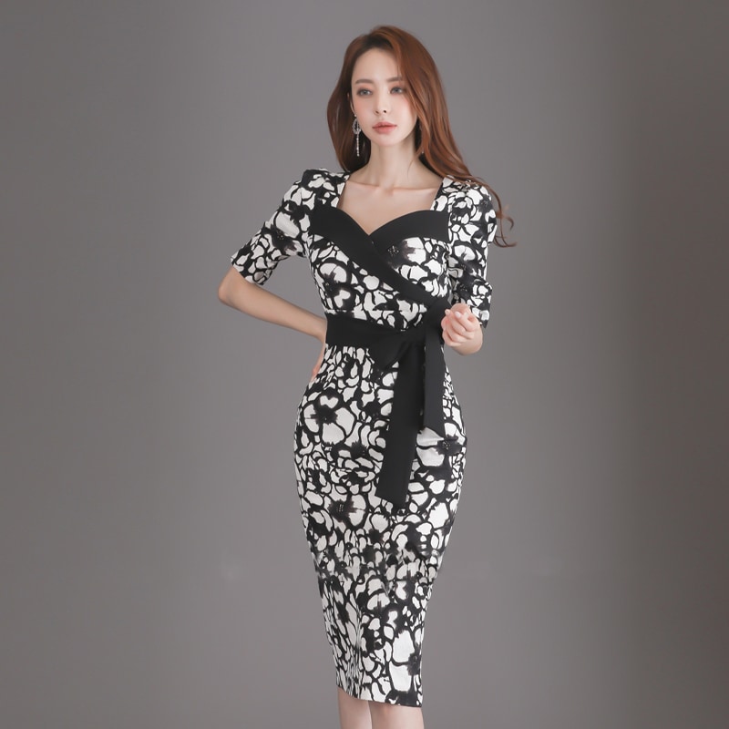 ワンピース レディース ペンシル スカート タイト スカート ワンピドレス モテ インスタ映え 脚長 5,280円