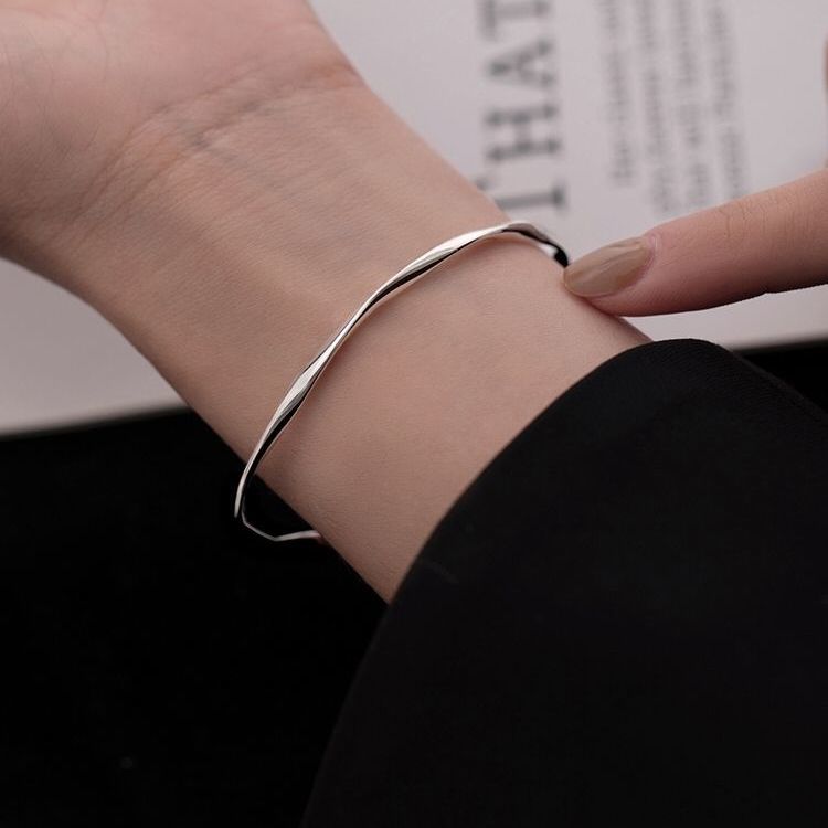 (10点セット)【裕福になる】ラッキーバッグ バングル 純銀製インスブレスレット冷たい風ブレスレット手元を美しく