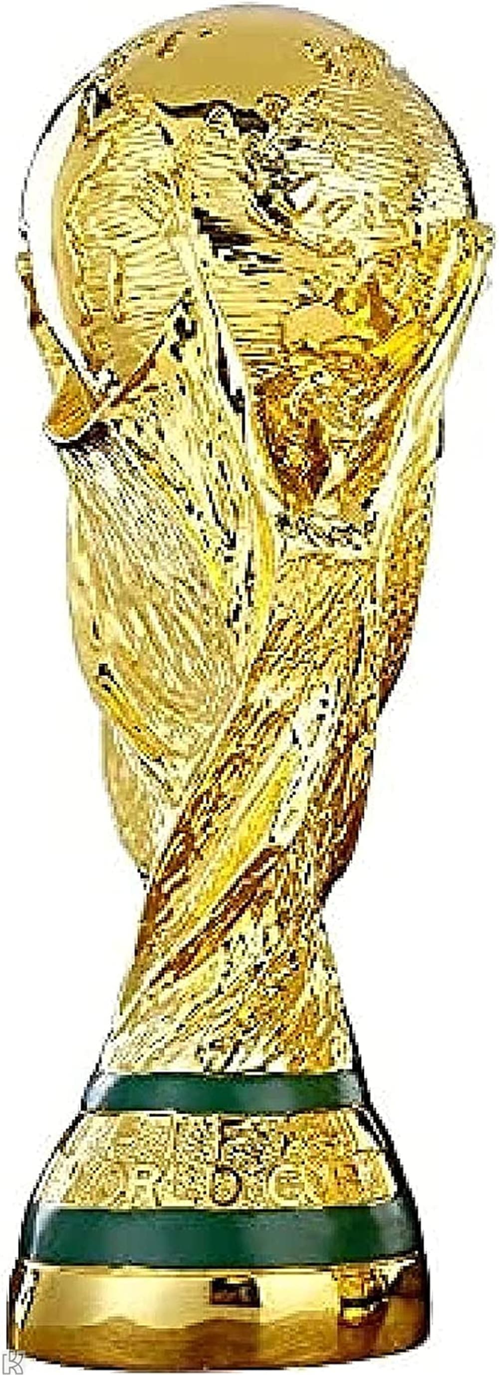 ワールドカップのトロフィー サッカー選手権のトロフィー の自然サイズの金色の力士のトロフィー サッカー記念品のトロフィー3 レプリカファンのプレゼントコレクション