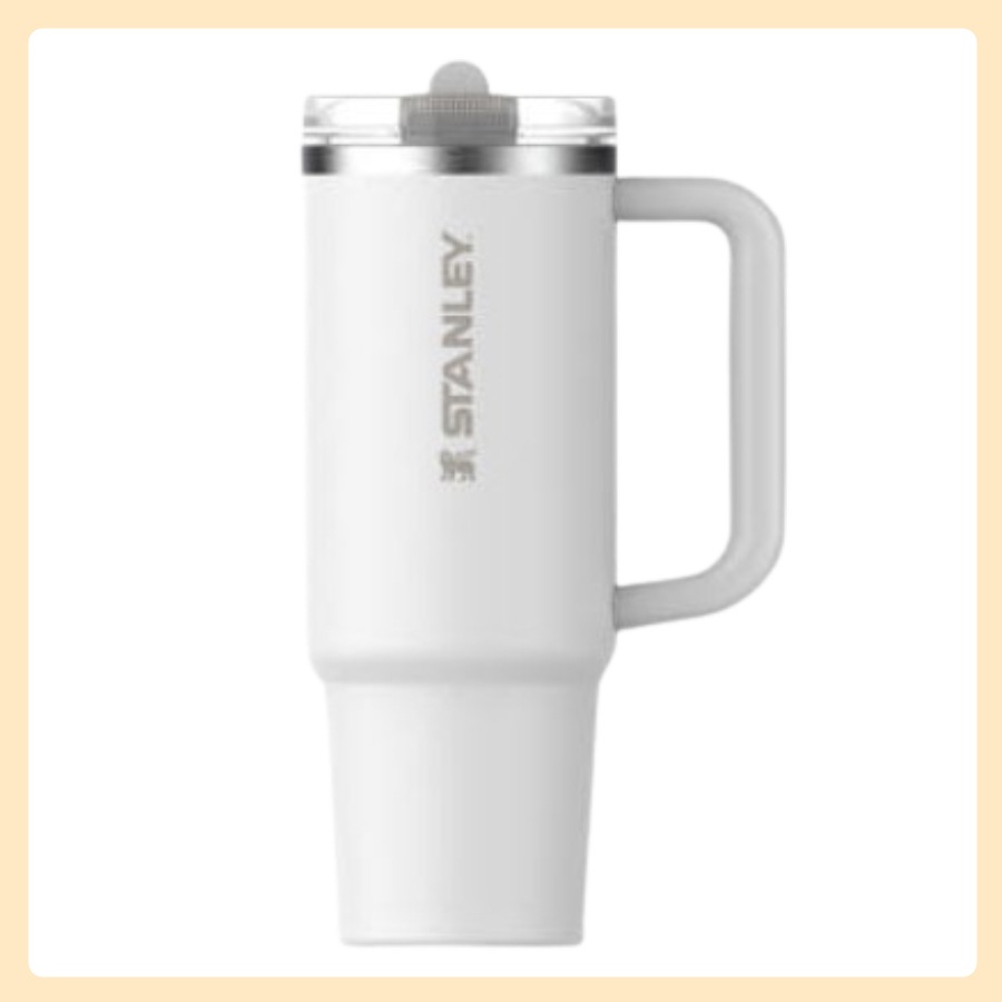 [正規品] クエンツァ プロツアー フリップ ストロー タンブラー 1.18L (フロストホワイト)