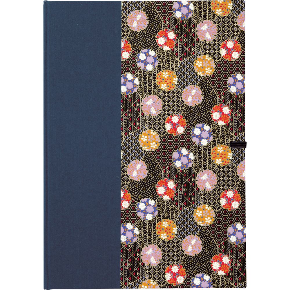 （まとめ買い）呉竹 半紙ばさみ友禅紙 紺 書道用品 LA27-2 [x5]