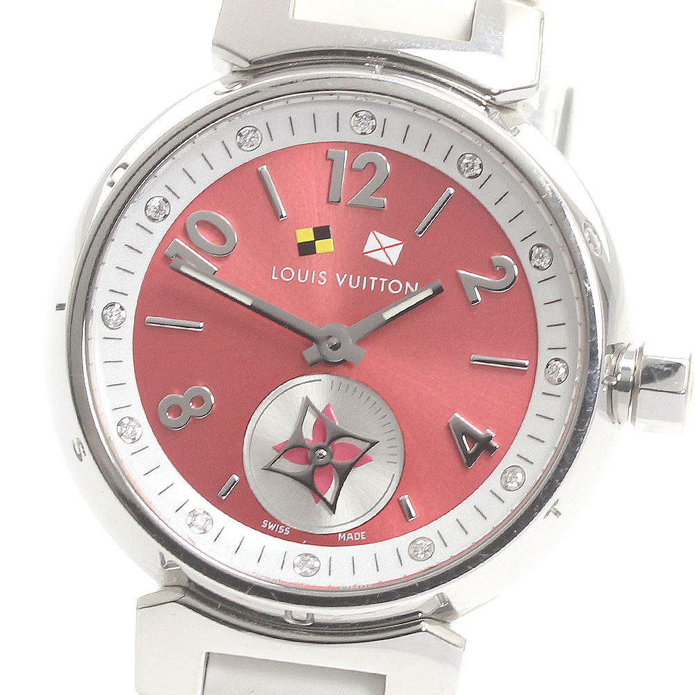 ルイ・ヴィトン LOUIS VUITTON Q1M02 タンブール ラブリーカップ 12Pダイヤ クォーツ レディース _876552【中古】