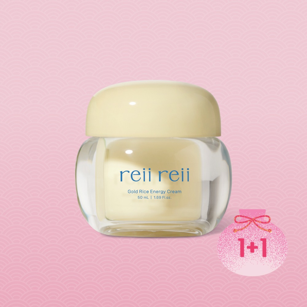 【1+1・数量限定】reii reii ゴールドライス エナジークリーム 50ml ×2 乾燥・ゆらぎ肌 集中保湿 ハリケア 大容量セットお得セットなめらかな結光
