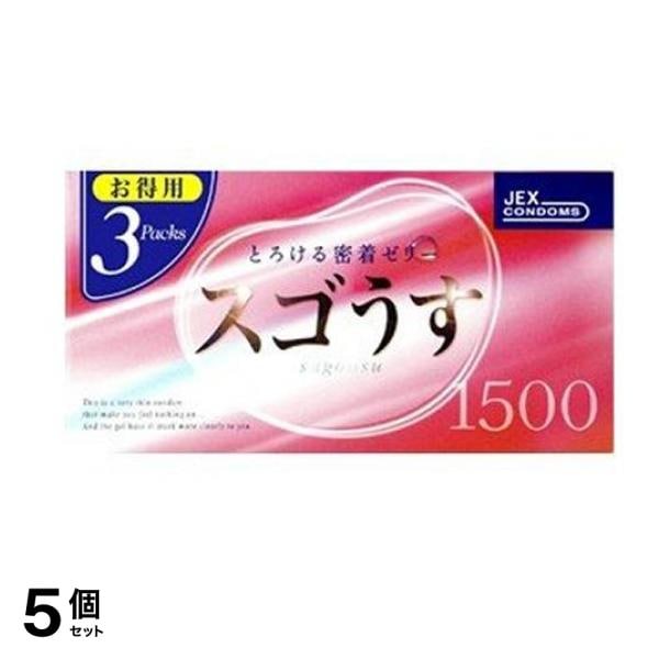 ジェクスコンドーム スゴうす1500 36個入 (12コ入×3箱パック) 5個セット