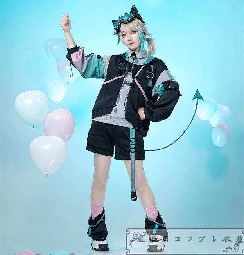 在庫品 VTuber にじさんじ バーチャルライバー VirtuaReal AZA アザ 子供時代 コスプレ衣装 コスチューム 变装期間限定30％
