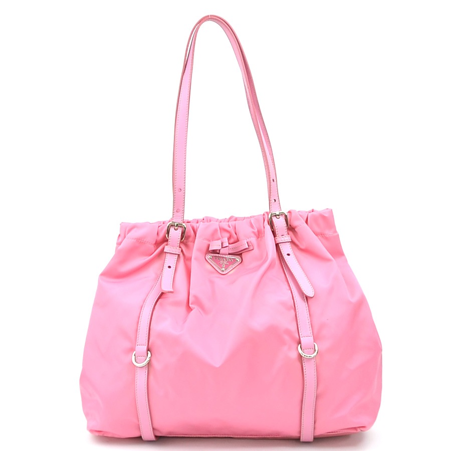 プラダ PRADA ショルダーバッグ ナイロン/レザー ピンク シルバー レディース e59011a 28,258円