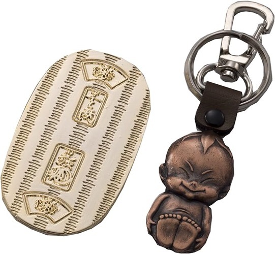 ビリケンさんキーホルダー（小判付き）（ブロンズ）10点セット
