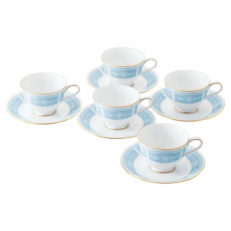 レースウッドゴールド ティー/コーヒー碗皿5客セット