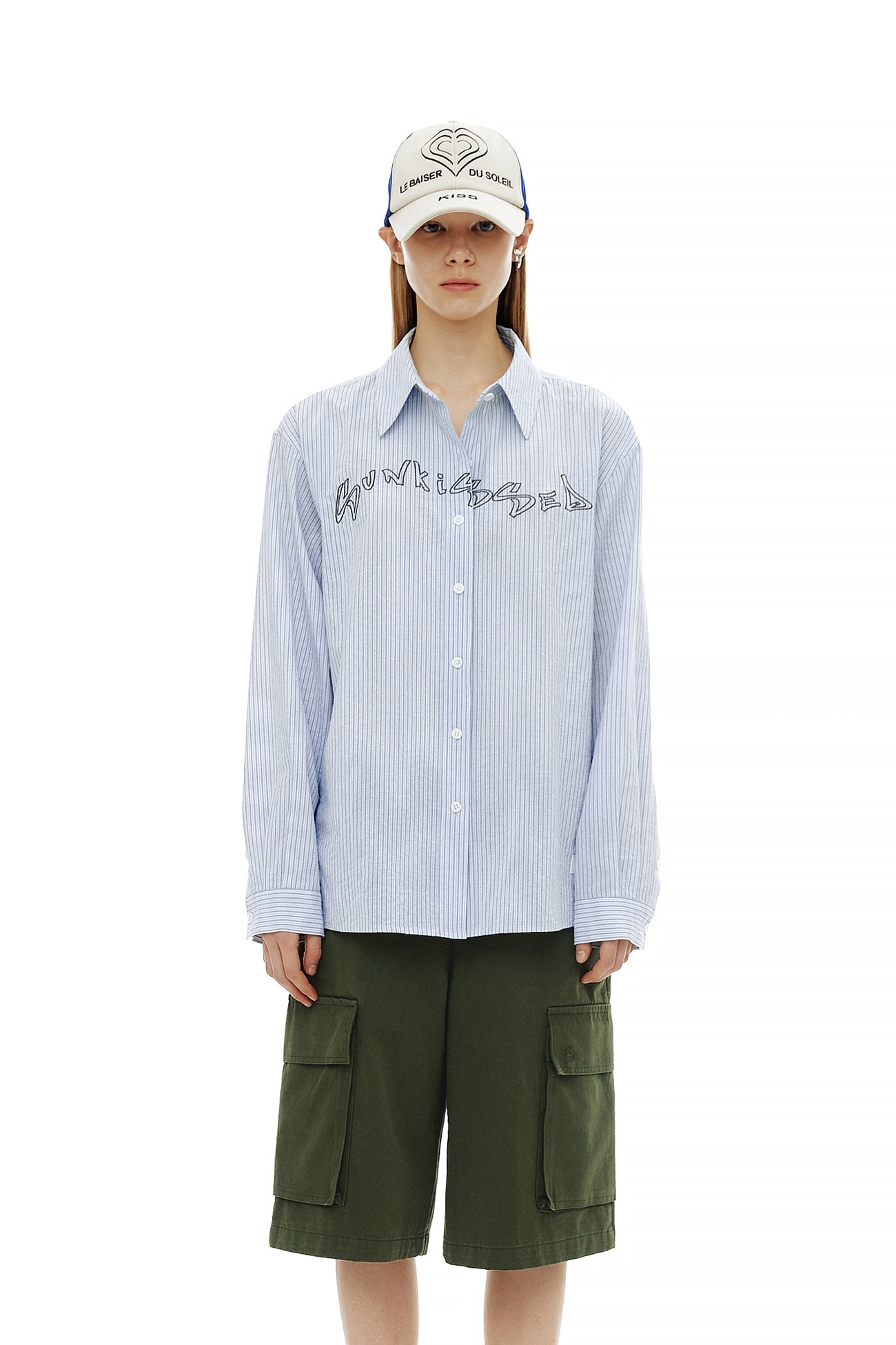 【CERRIC】 SUNKISSED EMBROIDERY SHIRTS : GREY