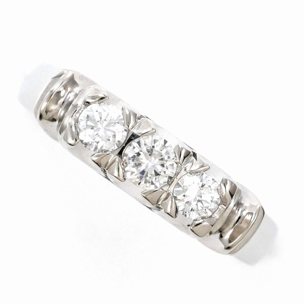 PT900 プラチナ リング 指輪 10号 ダイヤ 0.31 総重量約5.1g ジュエリー 中古